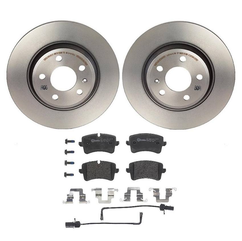 Audi Brembo Brake Kit - Pads and Rotors Rear (300mm) (Low-Met) 8K0615601M - Brembo 1524710KIT